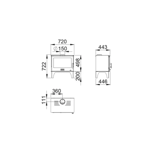 Poêle à bois Sena Plus - 12 Kw – Image 5
